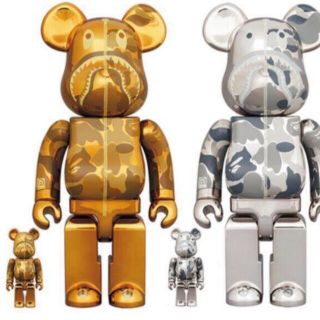 メディコムトイ(MEDICOM TOY)のBE@RBRICK BAPE® CAMO SHARK 100％ & 400％(フィギュア)