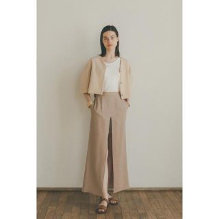 クラネ(CLANE)のDEEP SLIT SHORT PANTS LAYER SKIRT(ロングスカート)