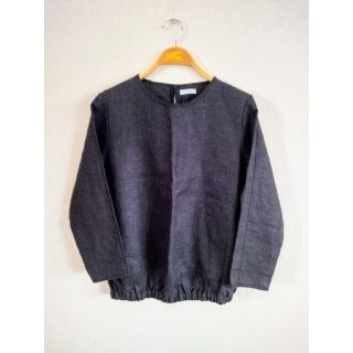 フォグリネンワーク(fog linen work)の美品 未使用  fog linen work  アレッシア  トップス ブラック(カットソー(長袖/七分))