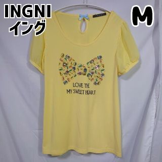 イング(INGNI)のINGNI イング バックリボン 半袖シャツ イエロー(Tシャツ(半袖/袖なし))