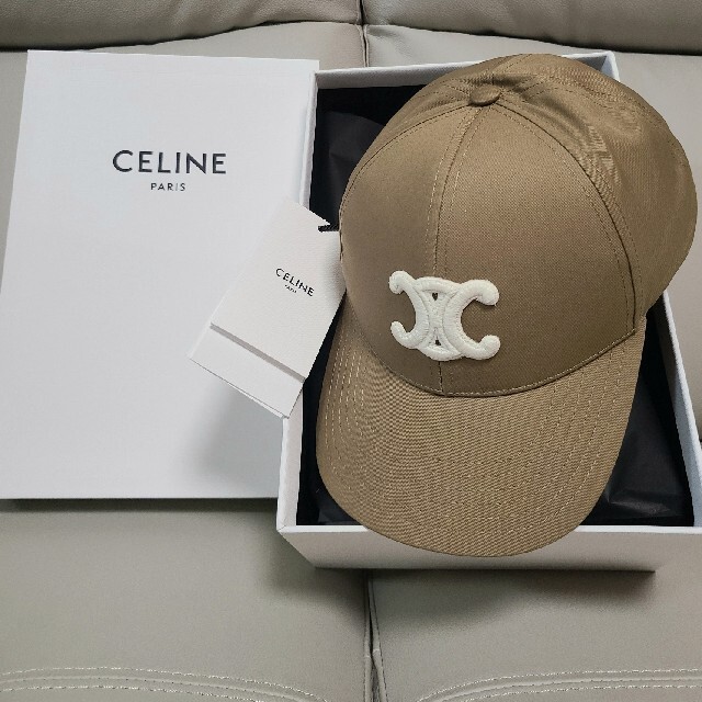 【ギフト】 完売 celine - celine トリオンフ ベージュ ベースボールキャップ キャップ - capdiv.semel.ucla.edu