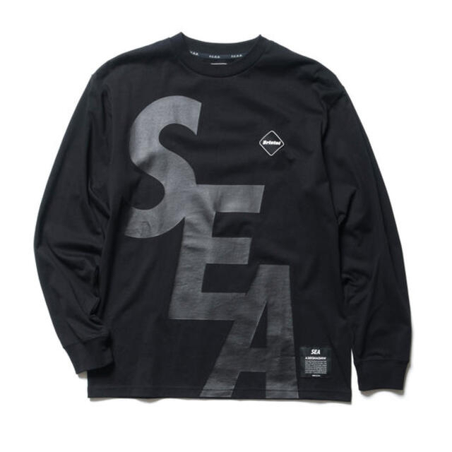 定番の冬ギフト BRISTOL L - SEA AND WIND SEA ブラック TEE EMBLEM L/S Tシャツ/カットソー(七分/長袖)