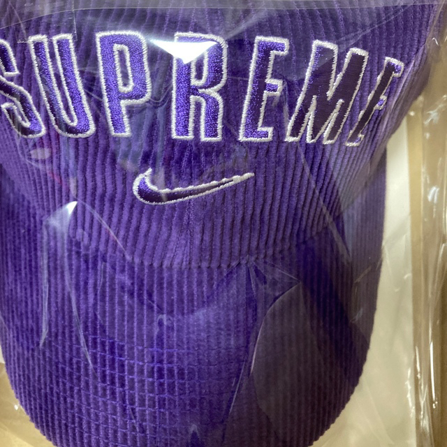 Supreme Nike Arc Corduroy 6-Panel Cap 紫キャップ