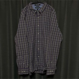 トミーヒルフィガー(TOMMY HILFIGER)のTOMMY HILFIGER チェック　オーバーサイズ　シャツ　パープル　XL(シャツ)