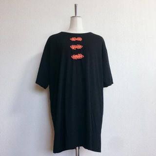 ファンキーフルーツ(FUNKY FRUIT)のチャイナ Tシャツ 半袖 ドラッグハニー drug honey 黒 サブカル(Tシャツ(半袖/袖なし))