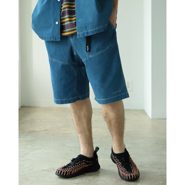 【INDIGO】WILD THINGS * BEAMS / 別注 Sheltech Denim Shorts