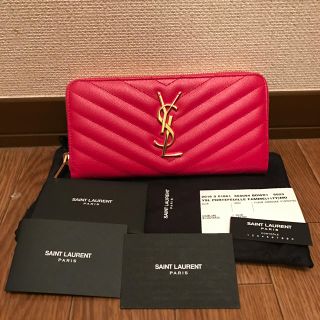 サンローラン(Saint Laurent)のイヴサンローラン/長財布ピンク(財布)