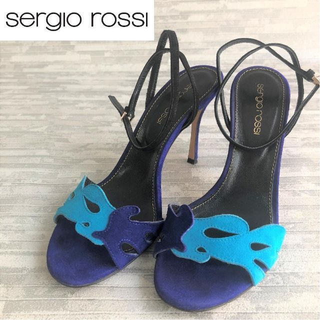 Sergio rossi セルジオロッシ スエード アンクルストラップ サンダル