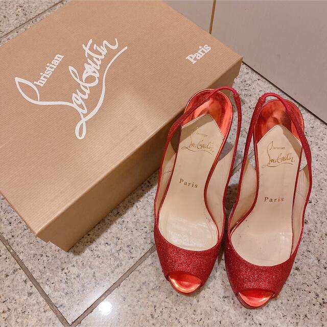 ルブタン Christian Louboutin グリッター オープントゥ rimcsconsult.com