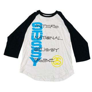 ステューシー(STUSSY)の美品 STUSSY TRIBE ステューシー Mサイズ ラグラン 長袖Tシャツ(Tシャツ/カットソー(七分/長袖))