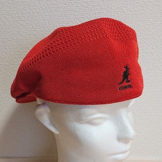 カンゴール(KANGOL)のM 美品 KANGOL TROPIC 504 VENTAIR ハンチング 朱色(ハンチング/ベレー帽)