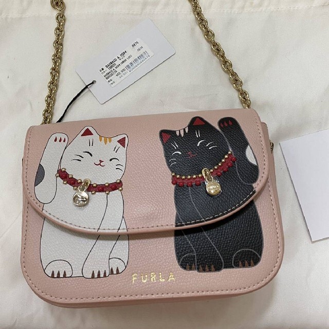 低価超激安 Furla バッグ チェーン 招き猫 ピンクの通販 by ブラッキー