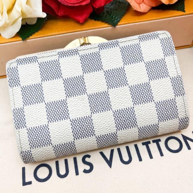 LOUIS VUITTON(ルイヴィトン)の⭐超極美品⭐ヴィトン ダミエ アズール ヴィエノワ 二つ折り がま口 財布 レディースのファッション小物(財布)の商品写真