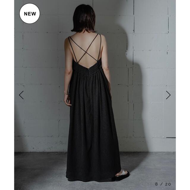 Adam et Rope'(アダムエロぺ)のANOGH JACQUARD CAMISOLE DRESS（BLACK） レディースのワンピース(ロングワンピース/マキシワンピース)の商品写真