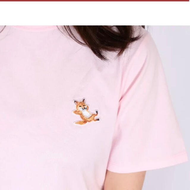 MAISON KITSUNE'(メゾンキツネ)のメゾンキツネ🌸Tシャツ　チラックス　ピンク　XS レディースのトップス(Tシャツ(半袖/袖なし))の商品写真