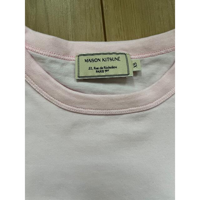 MAISON KITSUNE'(メゾンキツネ)のメゾンキツネ🌸Tシャツ　チラックス　ピンク　XS レディースのトップス(Tシャツ(半袖/袖なし))の商品写真