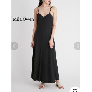 ミラオーウェン(Mila Owen)のMila Owen 背中編み上げキャミサロペワンピース(ロングワンピース/マキシワンピース)