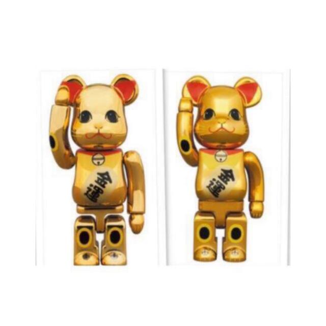 BE@RBRICK 招き猫 金運 金メッキ 参 100% 400％ 干支 寅