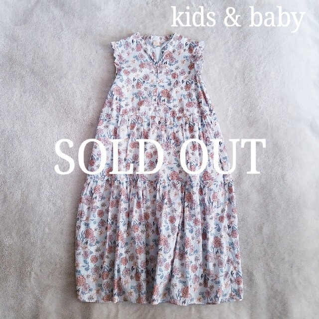 PAUL & JOE(ポールアンドジョー)の[paul & joe × UNIQLO] flower one-piece キッズ/ベビー/マタニティのキッズ服女の子用(90cm~)(ワンピース)の商品写真