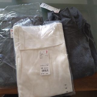 ユニクロ(UNIQLO)のユニクロ　160cm　ソフトタッチタートルネックT 3枚(Tシャツ/カットソー)