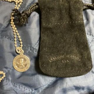 クロムハーツ(Chrome Hearts)のクロムハーツ　フォティ　ネックレス　メダル チャーム トップ　パヴェ　ダイヤ(ネックレス)