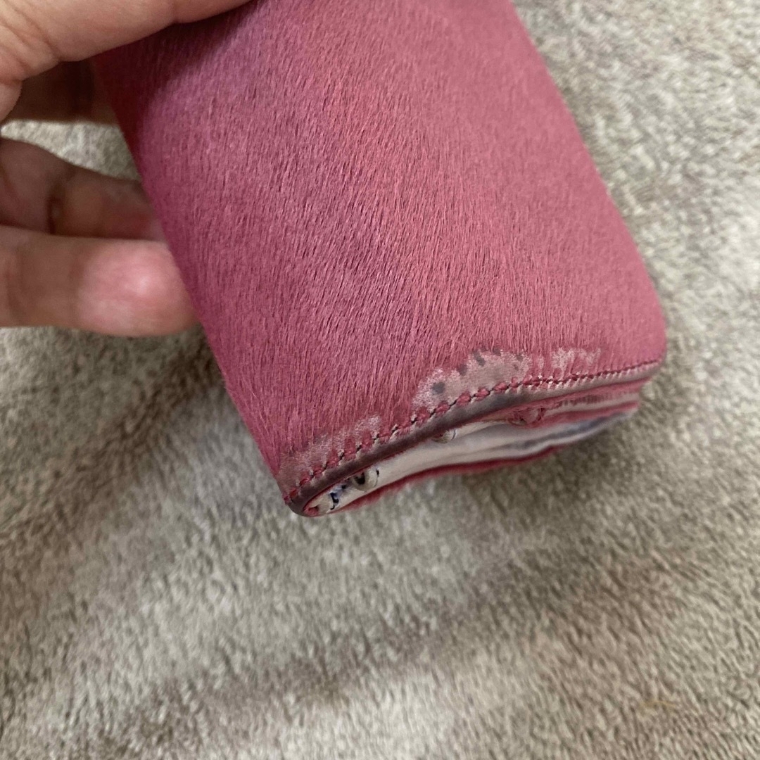 Chrome Hearts(クロムハーツ)のクロムハーツ  ジュディ ハラコ レザー ピンク　長財布 レディースのファッション小物(財布)の商品写真