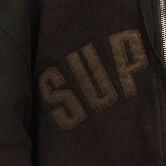 【おすすめ】 SUPREME シュプリーム 12AW Arc Logo Thermal Zip Up Hoodie アーチロゴ裏サーマルジップアッププルオーバースウェットパーカー ブラウン