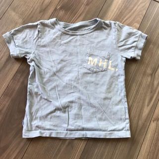 マーガレットハウエル(MARGARET HOWELL)のマーガレットハウエル  MHL キッズ用ロゴ入りポケット付きTシャツ(Tシャツ/カットソー)