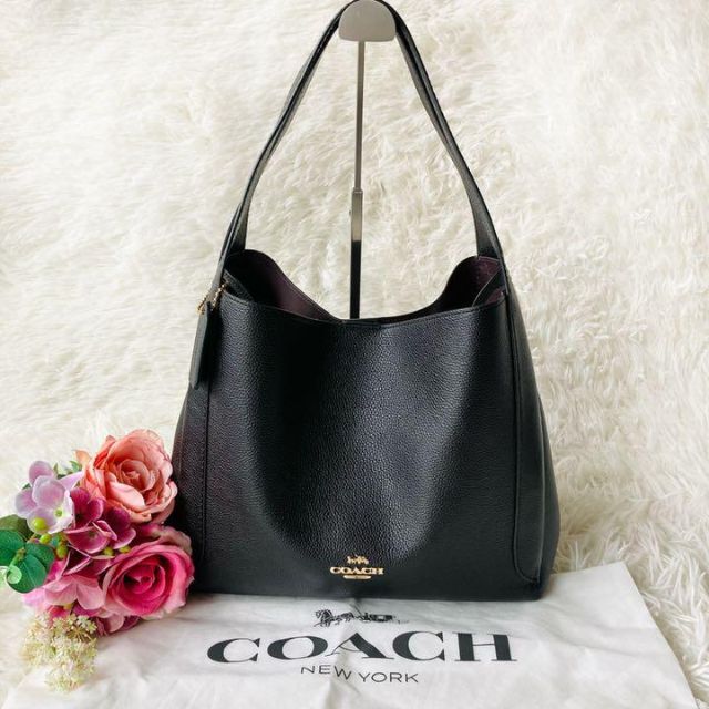 ♡美品　COACH♡ ハドリー ホーボー トートバッグ　黒 定価7万約900gA4収納