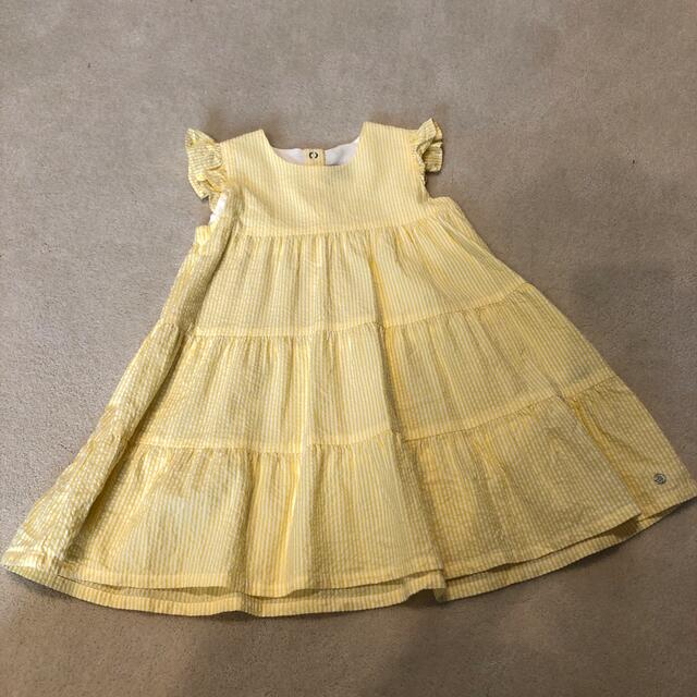 PETIT BATEAU(プチバトー)のプチバトー☆ストライプワンピース☆ キッズ/ベビー/マタニティのキッズ服女の子用(90cm~)(ワンピース)の商品写真