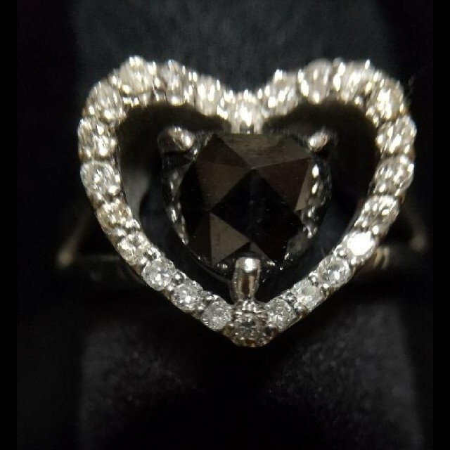 使い勝手の良い K18WG 2点 リング ネックレス 1ct ブラック