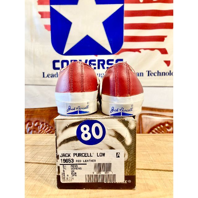 CONVERSE - ☆90s!USA!希少レア!コンバース ジャックパーセル 赤 CONVERSE - ☆90s!USA!希少レア!コンバース ジャックパーセル 赤