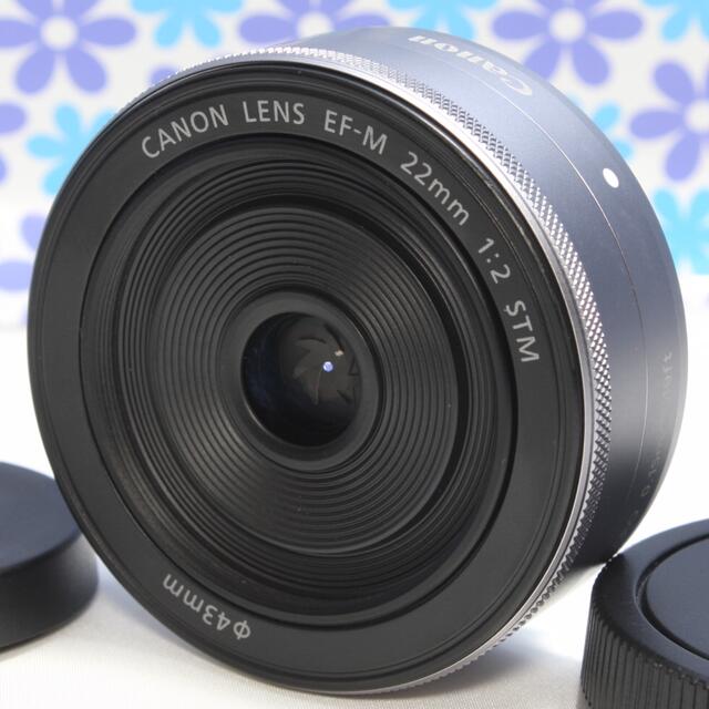 極美品 Canon EF-M 22mm F2 STM 単焦点レンズ スプリング スマホ/家電