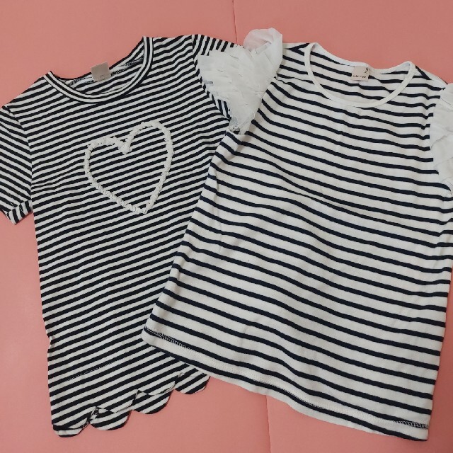 コーフル プティマイン 130 Tシャツ ハート ボーダー 女の子 通販 半袖 Tシャツ 短パン ピンク ハート 女の子 130