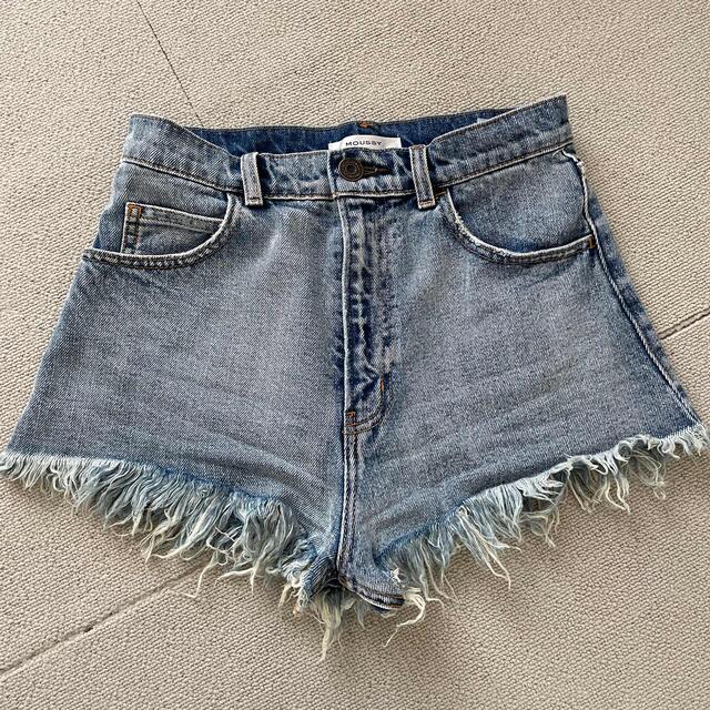 moussy - moussy フリンジ デニム ショートパンツの通販 by AMR moussy - moussy フリンジ デニム ショートパンツの通販 by AMR