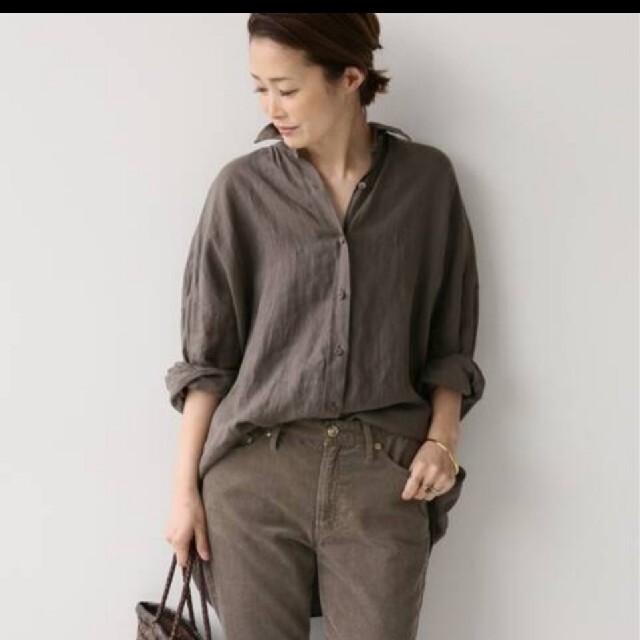 DEUXIEME CLASSE(ドゥーズィエムクラス)のDeuxieme Classe　WIDE LINEN　ワイドリネンシャツ レディースのトップス(シャツ/ブラウス(長袖/七分))の商品写真