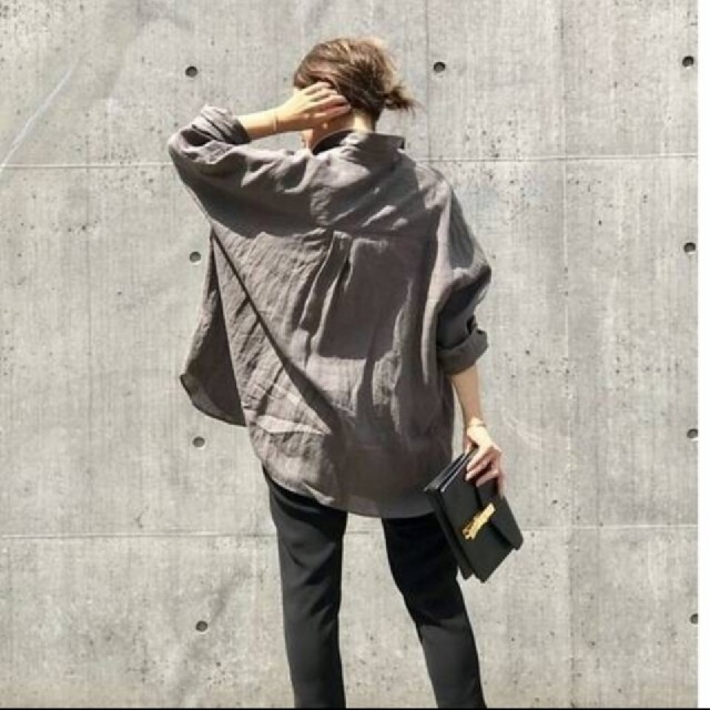 DEUXIEME CLASSE(ドゥーズィエムクラス)のDeuxieme Classe　WIDE LINEN　ワイドリネンシャツ レディースのトップス(シャツ/ブラウス(長袖/七分))の商品写真