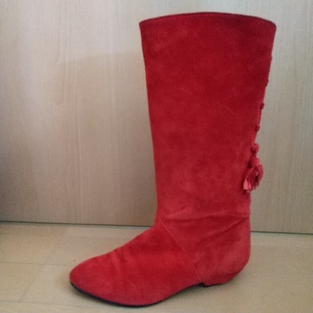 真っ赤で可愛いブーツ レディースの靴/シューズ(ブーツ)の商品写真