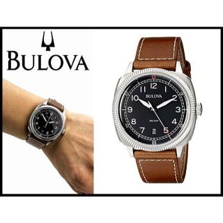 ブローバ(Bulova)の新品 ブローバ 96B230 復刻 腕時計 ミリタリー ウォッチ 黒文字盤(腕時計(アナログ))