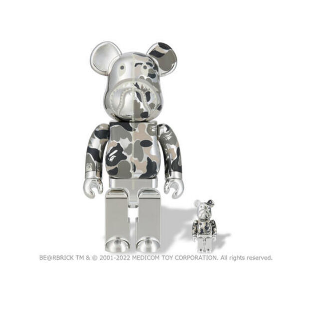 BE@RBRICK BAPE® CAMO SHARK 100％ & 400％メディコムトイ