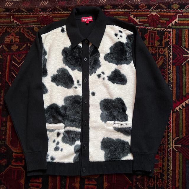 supreme cow print cardigan