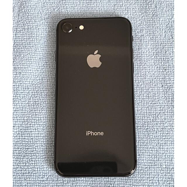 Apple iPhone8 64GB スペースグレー、未使用アクセサリー付