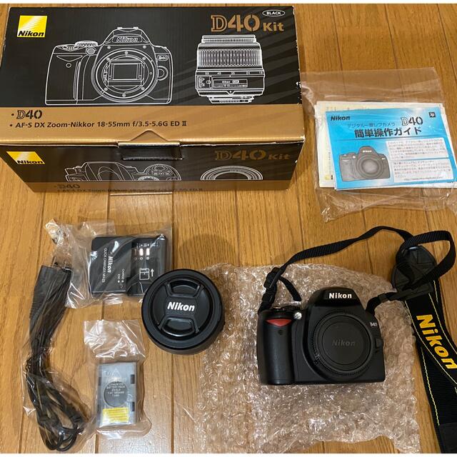 Nikon d40 AF-S NIKKOR18-55mm VRレンズ箱取説完備-