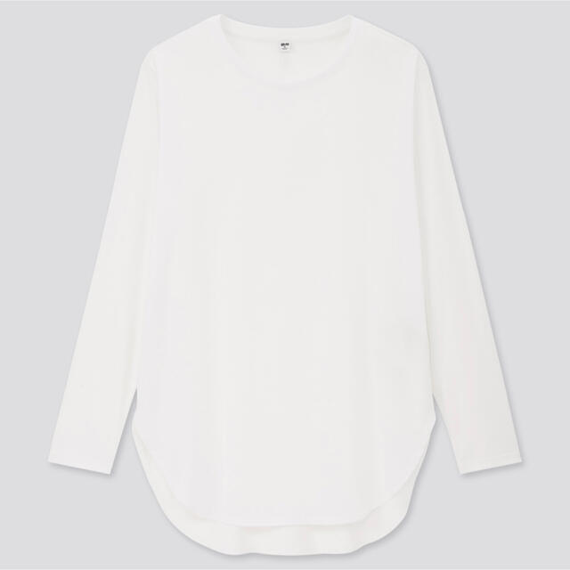 UNIQLO(ユニクロ)のコットンロングシャツテールT（長袖） レディースのトップス(Tシャツ(長袖/七分))の商品写真