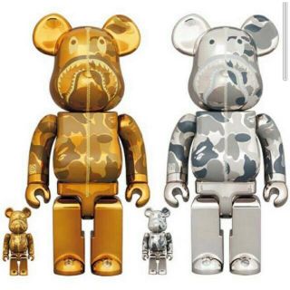 ベアブリック(BE@RBRICK)のBE@RBRICK BAPE® CAMO SHARK 100％ & 400％ (フィギュア)