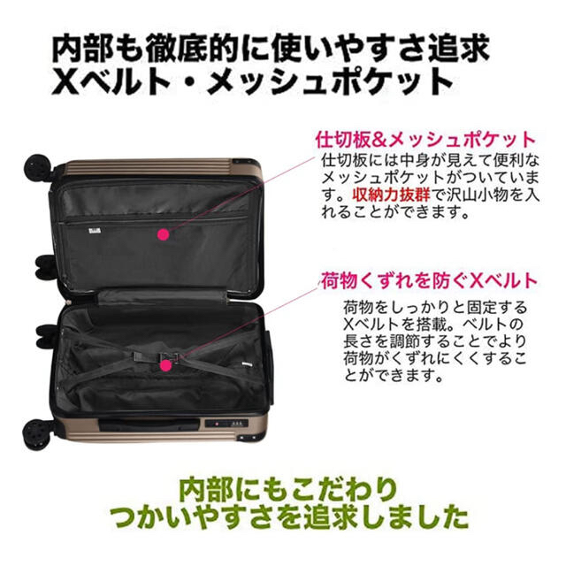 キャリーケース スーツケース ベージュ XXL - スーツケース/キャリーバッグ