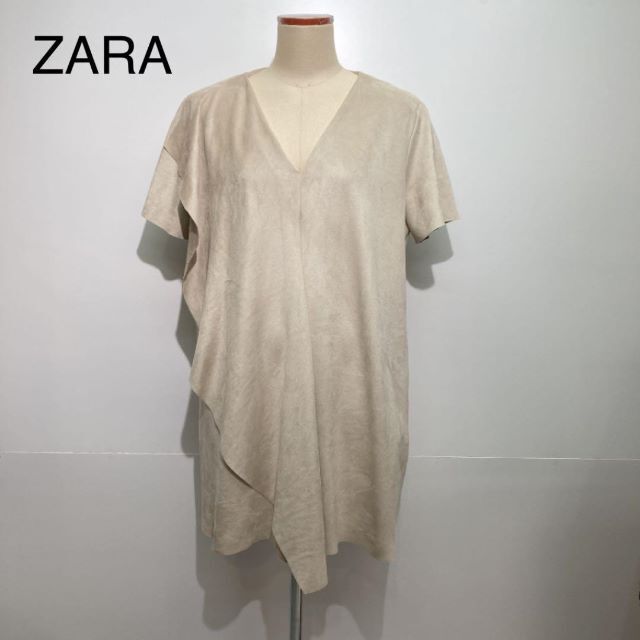 ZARA BASIC フェイクスウェードカットオフワンピース レディースのワンピース(ひざ丈ワンピース)の商品写真