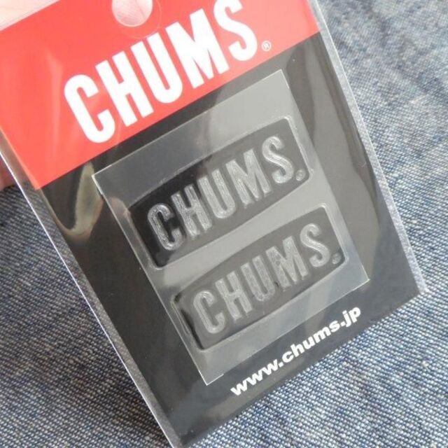 CHUMS(チャムス)の2枚セット CHUMS Emboss Sticker 1125 1127 BK スポーツ/アウトドアのアウトドア(その他)の商品写真