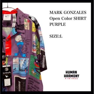 マークゴンザレス(Mark Gonzales)のMARK GONZALES マークゴンザレス　オープンカラーシャツ　総柄　新品(シャツ)