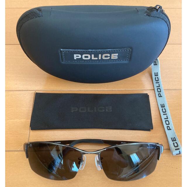 【美品】POLICE サングラス SPL024J ベッカムモデル 偏光レンズ